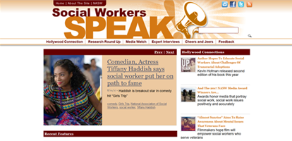 screenshot of Social Workers Speak blog