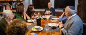 Jewish family around a table