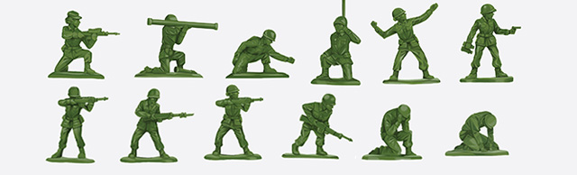 army soldiers in various positions