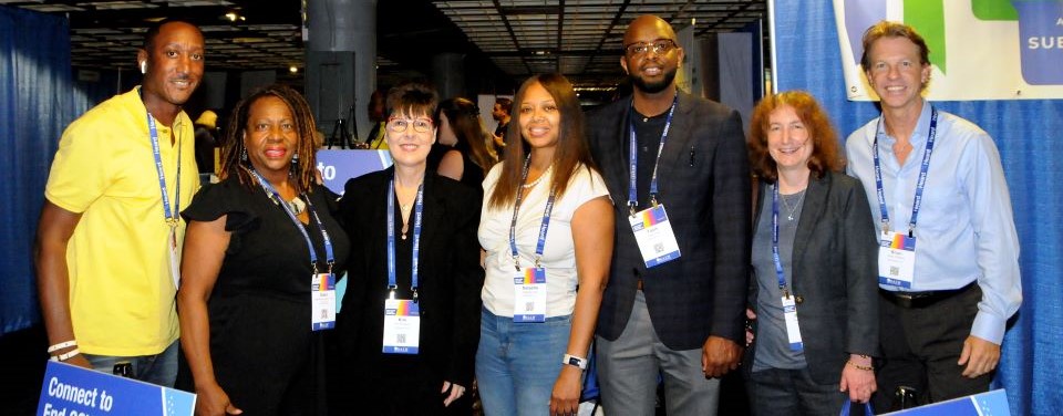 Joseph Cannady, Gwen Bouie-Hayes, Kim Simpson, Natasha Conn, Yasin Abdi, Barbara Bedney, and Brian Williams at the NASW national conference